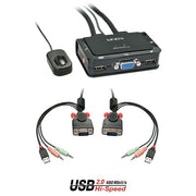 Lindy Switch Kvm Compact Vga Usb 2.0 e Audio 2 Porte