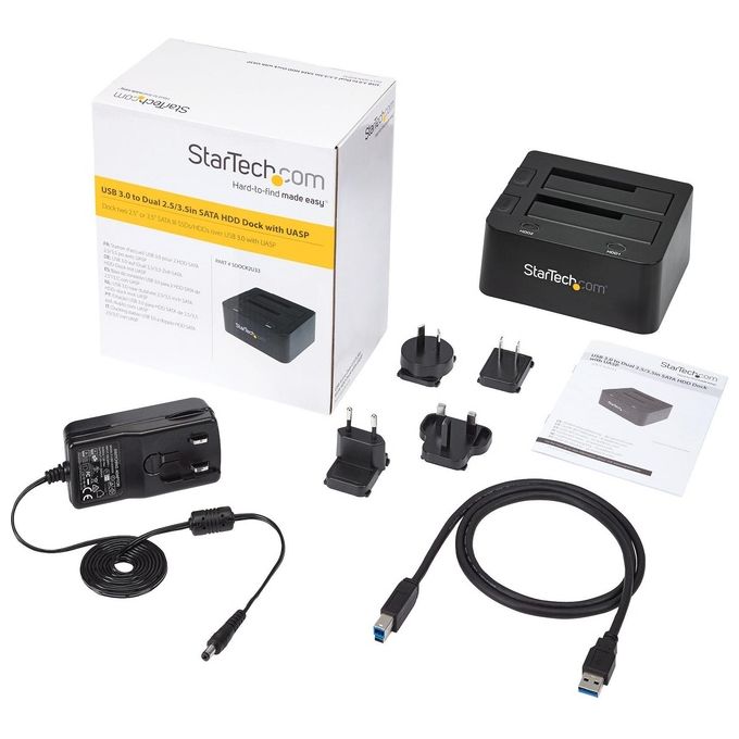 StarTech.com Usb 3.0 Dual Hdd-ssd Dock With Uasp-25-35'' Hard Drive Dock