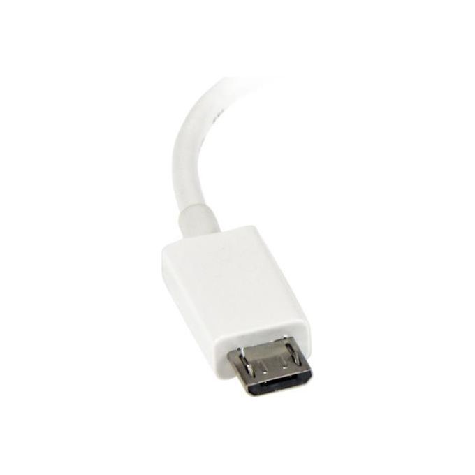 StarTech Cavo Adattatore micro USB a USB femmina OTG da viaggio 12cm M-F - Bianco