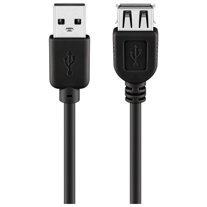 Link cavo prolunga usb 2.0 connettori a-a maschio-femmina - mt. 0,30 colore nero