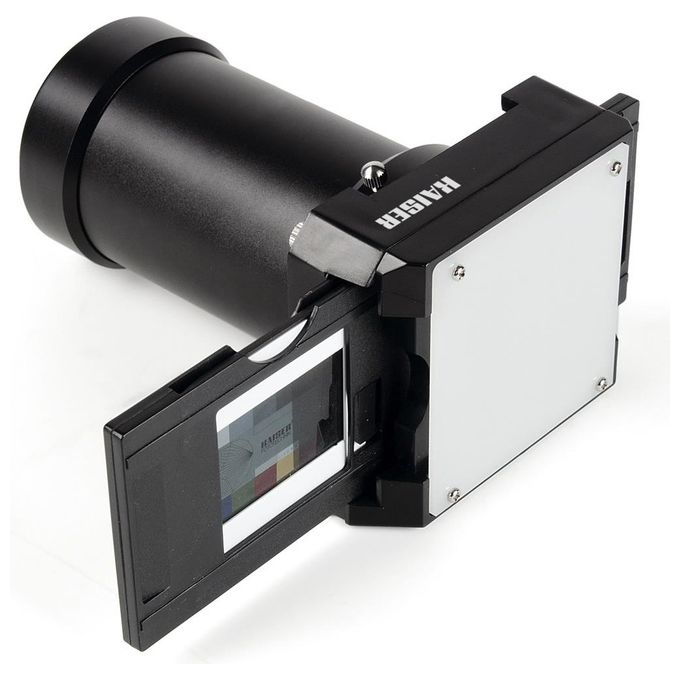 Kaiser 6506 Digital Slide Duplicator Accessorio per Diapositive Compatibile con Reflex Mirrorless e Fotocamere Compatte con Filettatura 52 mm (Adattatore 58 mm Incluso) Lente Macro Achromatica 10 Diottrie Rimovibile Supporto per Due Diapositive 35 mm Fino