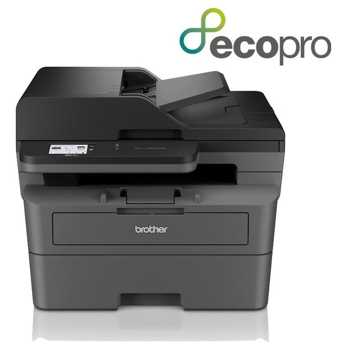 Brother MFCL2860DWERE1 Stampante Multifunzione Laser Monocromatica 4 in 1 34 ppm Duplex ADF 50 fogli Wi-Fi LAN Touchscreen EcoPro colore Nero