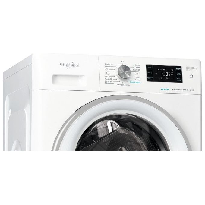 Whirlpool FFB 846 SV IT Lavatrice Caricamento Frontale 6° SENSO Steam Refresh Classe energetica A Capacita' di carico 8 Kg Centrifuga 1400 giri Inverter