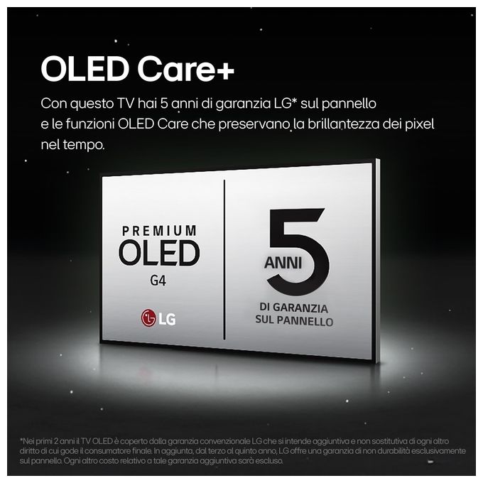 LG OLED77G45LW Serie G4 Smart TV 77'' 4K OLED evo Dolby Vision 4 HDMI 2.1 120Hz webOS 24 colore Argento