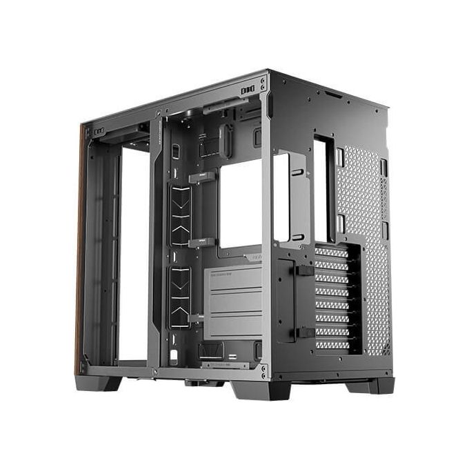 Antec 0-761345-10079-3 C8 Wood Case PC Full Tower ATX EATX ITX micro ATX con Finestra Laterale Vetro e Dettagli in Legno colore Nero Legno