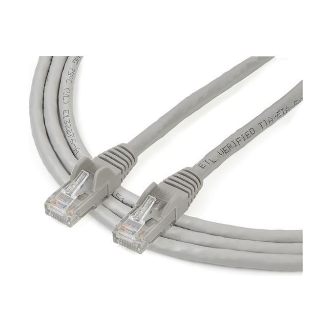 StarTech.com 2m Cat6 Gray Snagless Gigabit Ethernet Rj45 cavo maschio maschio