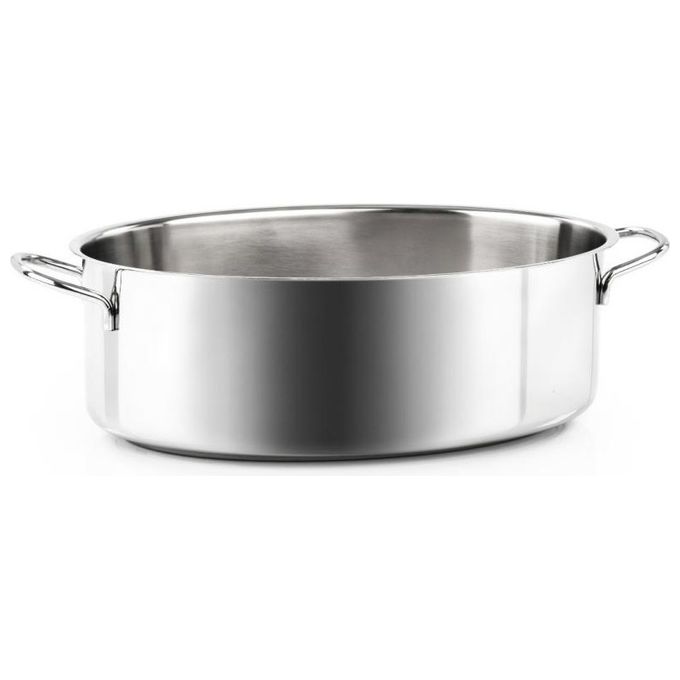 Barazzoni 266117000 Bonita Casseruola Ovale 2 Manici 32 cm Capacita' 5,5 L Acciaio Inox Termoradiante per Tutte le Fonti di Calore incluso Induzione colore Acciaio inox