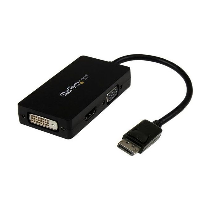 StarTech Cavo Adattatore 3 in 1 DisplayPort a VGA-DVI-HDMI - Convertitore DP a VGA HDMI DVI