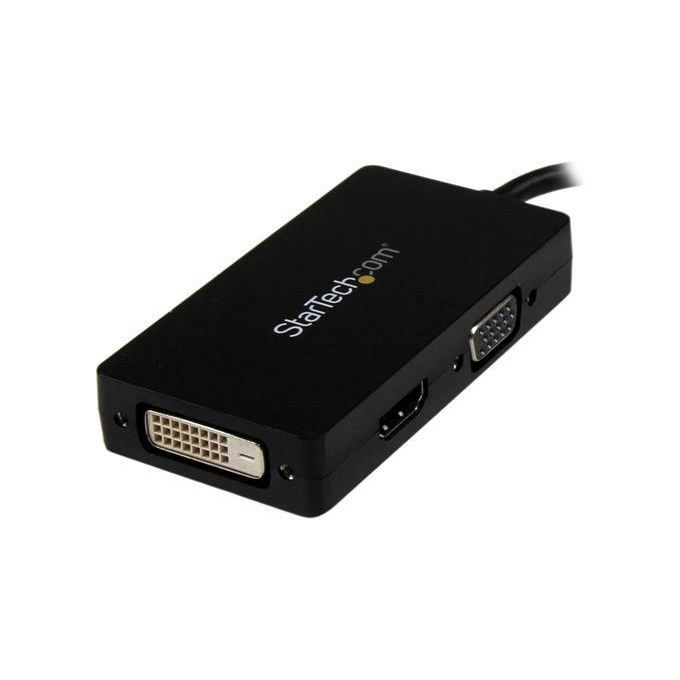 StarTech Cavo Adattatore 3 in 1 DisplayPort a VGA-DVI-HDMI - Convertitore DP a VGA HDMI DVI