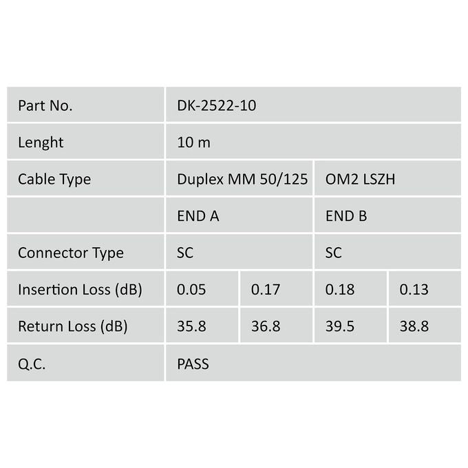 Digitus cavo fibra ottica sc a sc multimode duplex 50-125 mt.10 (al-5scsc-10i)