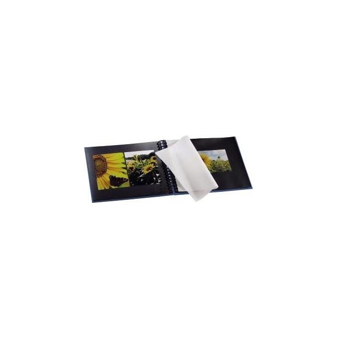 Hama Album Fotografico Fine Art a Spirale Azzurro 28x24cm 50 Pagine Nere