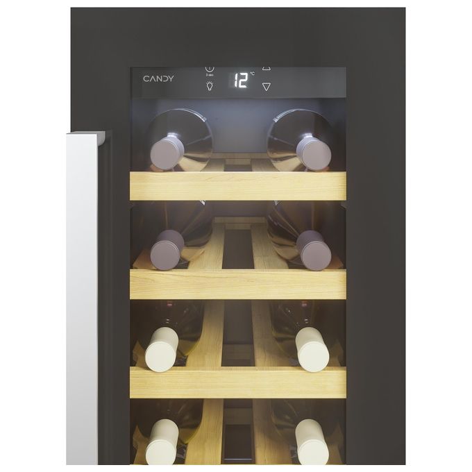 Candy CCVB 30-1 DiVino Cantinetta Vino da incasso 20 bottiglie 6 ripiani Classe F 39 dB colore Nero