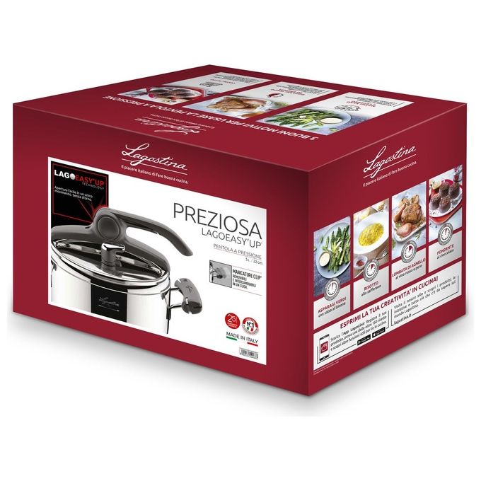 Lagostina Pentola a Pressione Preziosa 22cm 5 Litri