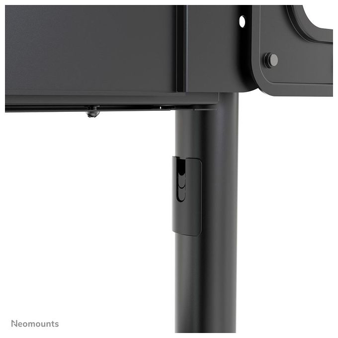Neomounts NS-M1250BLACK Carrello TV 37-70'' Rotazione 90° Inclinazione Regolabile 4 Ruote con Freno Mensola Integrata VESA 200x200-600x400 mm Peso Max 70 Kg colore Nero