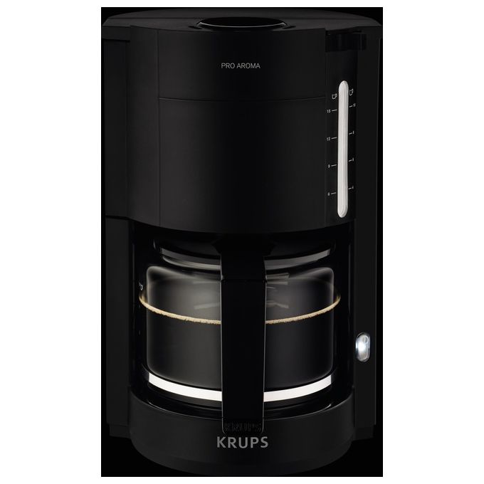 KRUPS ProAroma Macchina da Caffe' Filtro 1,25Lt per 15 Tazze Colore Nero Design Funzionalita' Ottimale