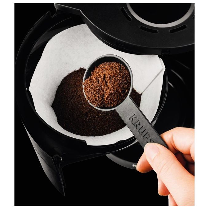 KRUPS ProAroma Macchina da Caffe' Filtro 1,25Lt per 15 Tazze Colore Nero Design Funzionalita' Ottimale