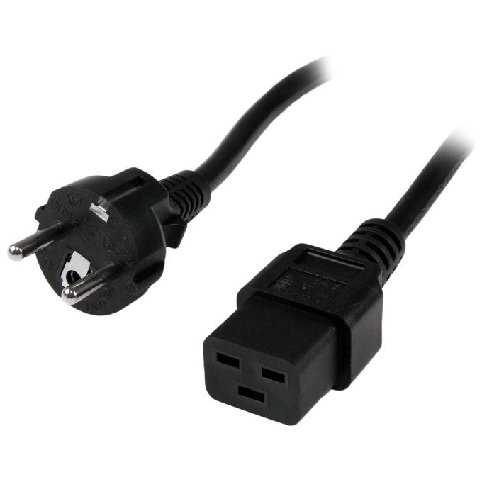 StarTech Cavo alimentazione PC Schuko a C19 - Cavo di Rete PC Schuko CEE7 a IEC 320 C19 - 2m