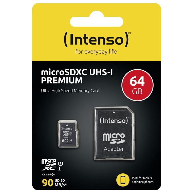 Intenso Microsdxc card 64Gb Premium Class 10 Uhs-i