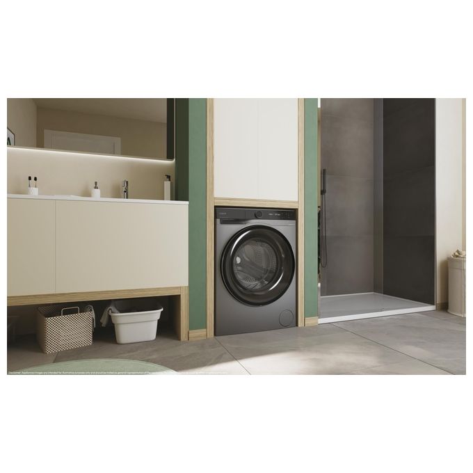 Candy BS 48SB6G-S Lavatrice Slim 8 Kg Classe A-10% Profondita' 49 cm Centrifuga 1400 giri Inverter Vapore Wi-Fi colore Antracite