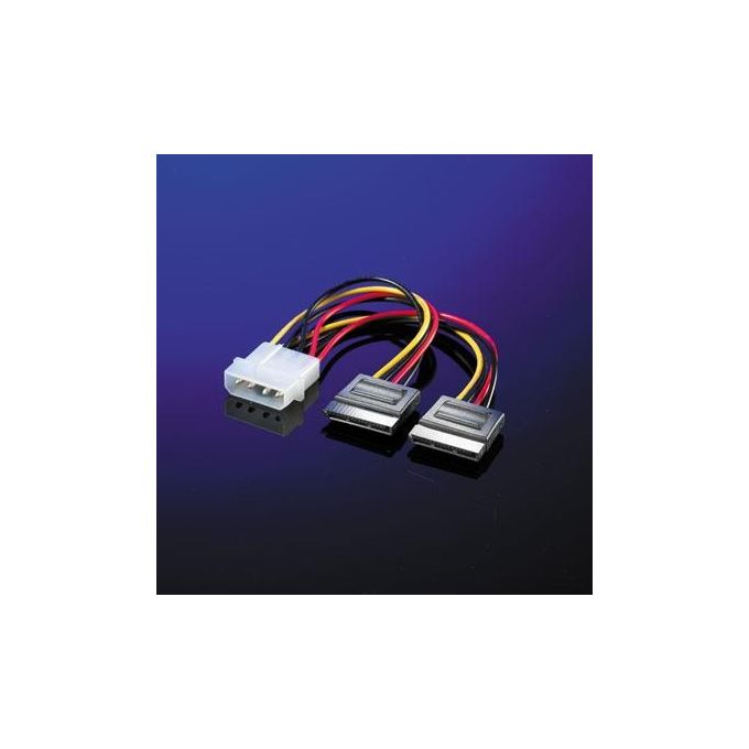 Link Cavo Alimentazione Sdoppiatore 5,25'' Molex Maschio - 2 X Sata Cm. 15