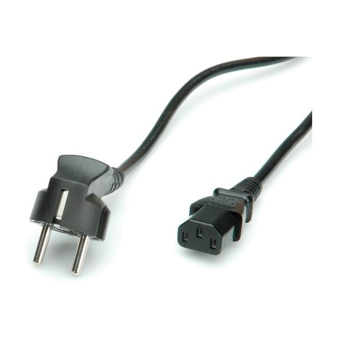 Itb 19.08.1018 Cavo di Alimentazione 1,8mt Schuko con Spina Angolare IEC320 C13 - CEE 7-7