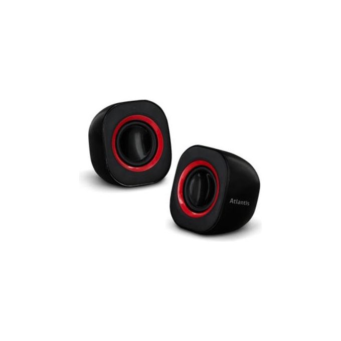 Atlantis P003-C03-B SoundPower 410 Casse PC Stereo Amplificate 2.0 5W USB Jack 3.5 mm colore Nero
