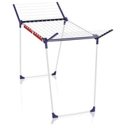 Leifheit Pegasus 180 Classic Stendibiancheria da Pavimento Blu e Bianco per Asciugatura Efficiente e Spazio Ottimizzato
