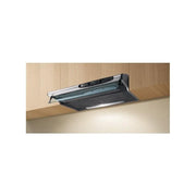 Elica Concorde WH-F-60 - Cappa sottopensile aspirante 60 cm, 250 m³-h, Classe D, 59 dB, Comandi meccanici, 2 velocita', Filtro antigrasso in alluminio, Illuminazione alogena, Bianco