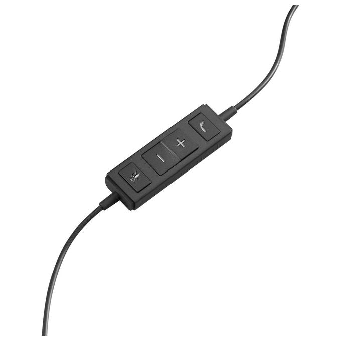 Logitech H570e Cuffie Cablate, Mono Split con Microfono Cancellazione di Rumore USB