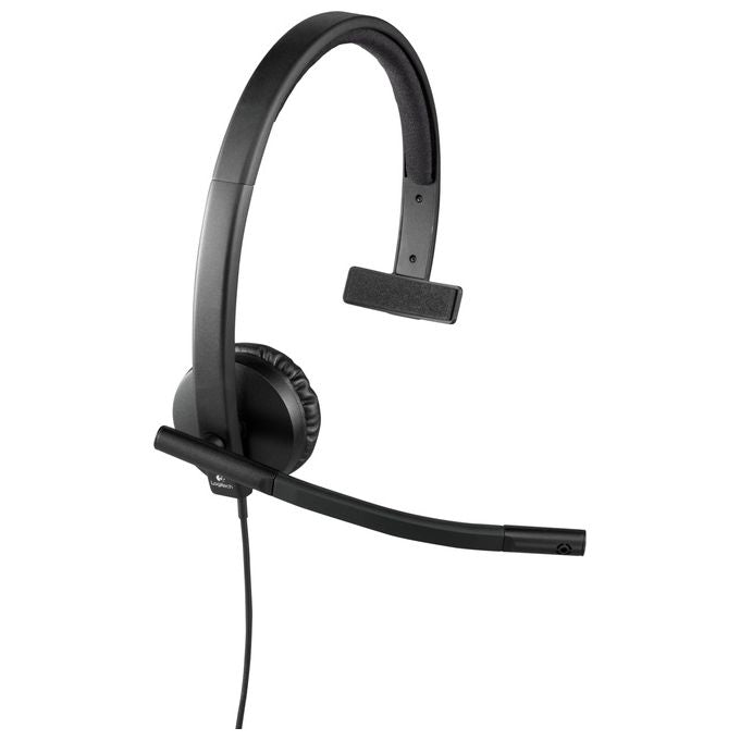 Logitech H570e Cuffie Cablate, Mono Split con Microfono Cancellazione di Rumore USB