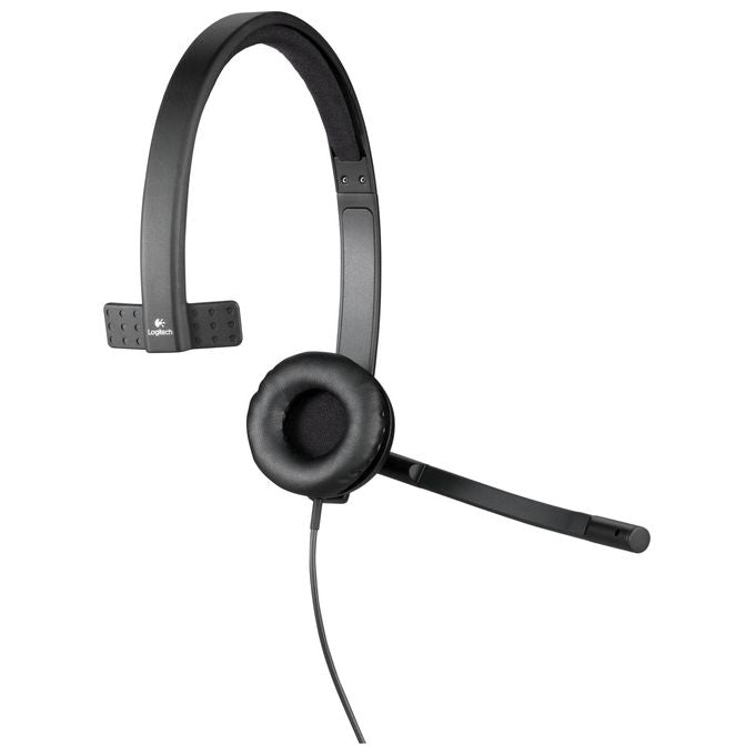 Logitech H570e Cuffie Cablate, Mono Split con Microfono Cancellazione di Rumore USB