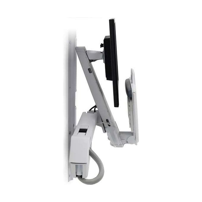 Ergotron StyleView Sit-Stand Combo Arm Montaggio a Parete per Display Lcd-Stampante-Mouse-Scanner Codici a Barre Alluminio-Plastica Bianco Dimensione Schermo fino a 24