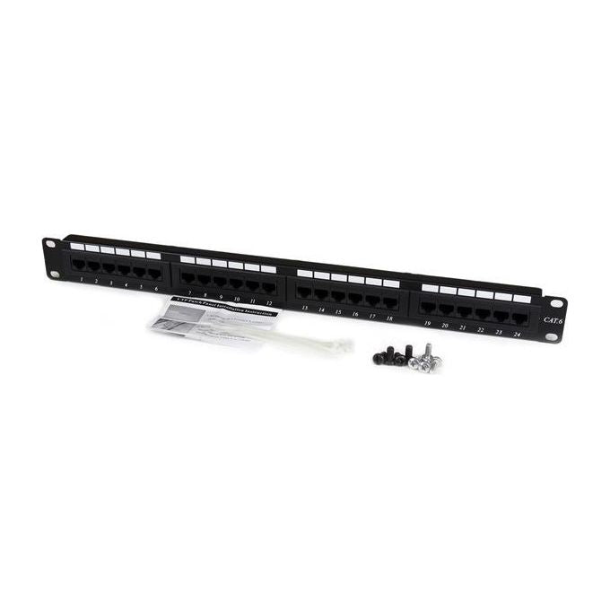 StarTech Patch Panel Cat 6 a 24 porte 1U Pannello di cablaggio per rete Cat6