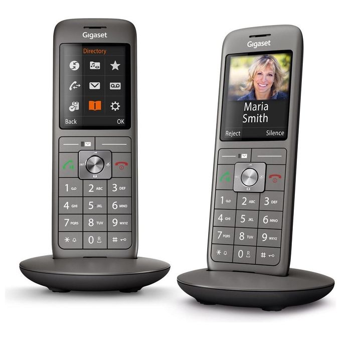 Gigaset L36852-H2862-B101 CL660HX Telefono Cordless DECT Duo Vivavoce Display TFT 2.4'' VoIP CAT-iq 2.0 colore Antracite Nero