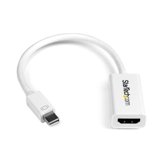 StarTech Adattatore mini DisplayPort a HDMI 4k a 30Hz - Convertitore attivo  mDP 1.2 a HDMI 1080p per Mac Book Air - Mac Book Pro - Bianco