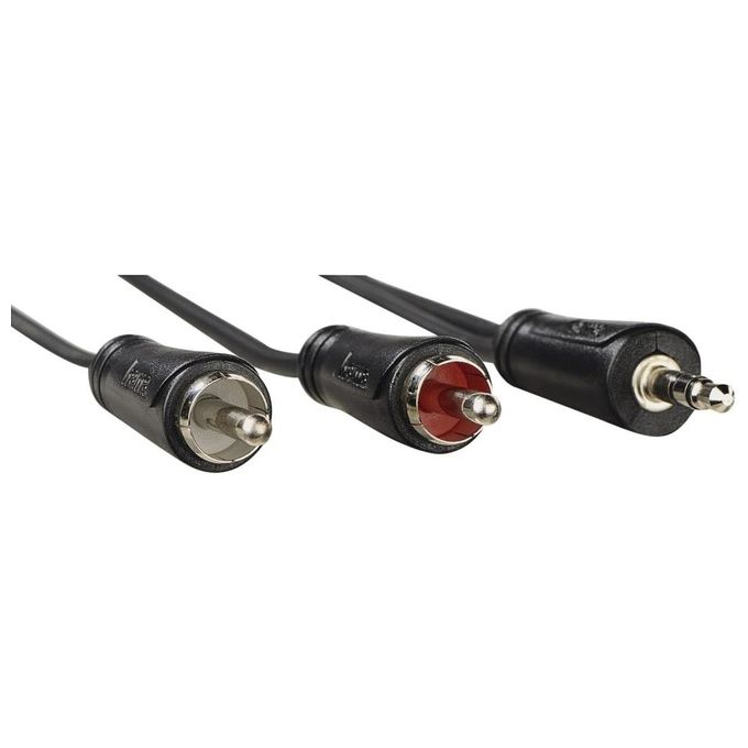 Hama Cavo 2 Rca M-Jack 3.5mm M 3 Metri Nero