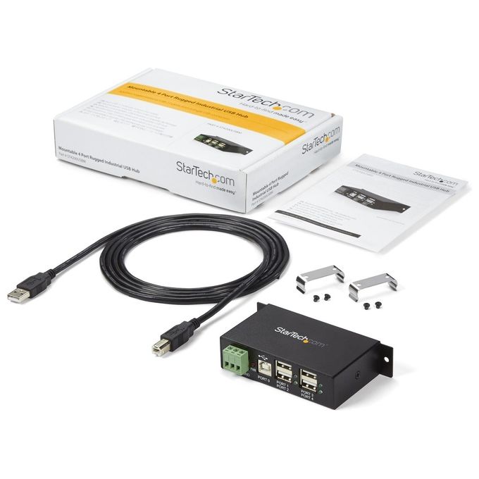 StarTech Resistente hub USB per settore industriale a 4 porte predisposto per il montaggio