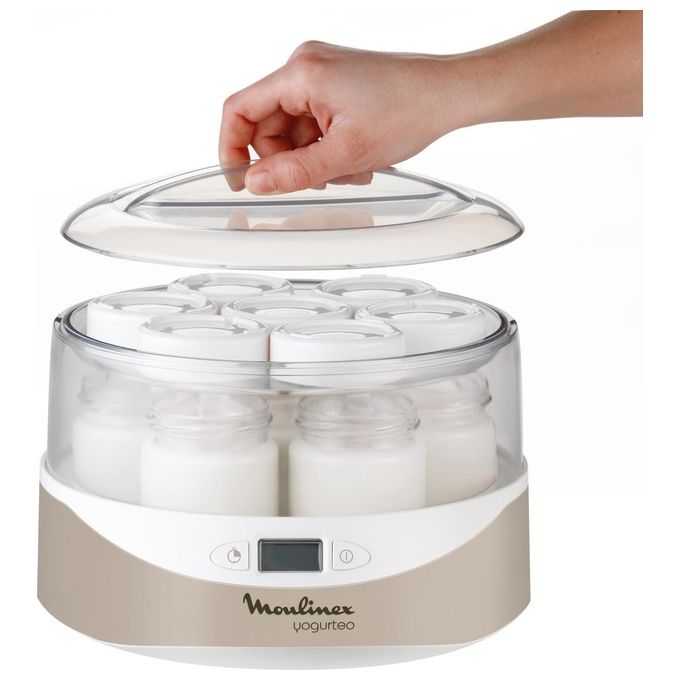 Moulinex YG231E32 Yogurteo Yogurtiera 7 Vasetti da 160 ml Argento Premium
