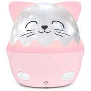 Bigben Kids Pink Cat-shaped Night Light With 360° Projection And Wireless Music Nlpkidscat