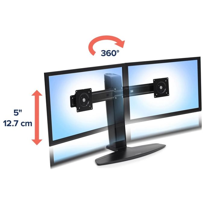 Ergotron Neo-flex dual lcd lift Stand 24 Monitor