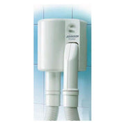 Johnson SUITE - Asciugacapelli da parete 800 W, motore AC, 1 velocita' e temperatura, nessun colpo d'aria fredda, nessun accessorio, 610 mm H × 130 × 90 mm, cavo integrato, Bianco
