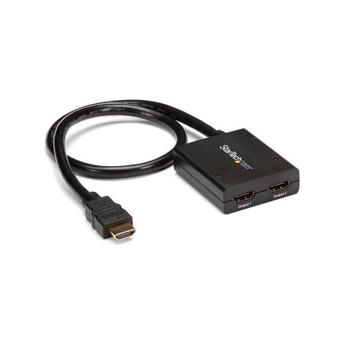 StarTech Sdoppiatore Splitter HDMI 4k @ 30hz 1x2 da 1 a 2 porte Alimentato con Adattatore o USB