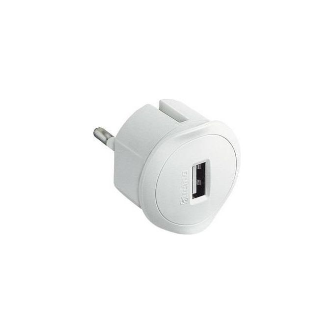 Bticino Adattatore per Spina Tedesca con Presa Usb 16A 2P+t Standard Franco-Tedesco 220-250V Bianco