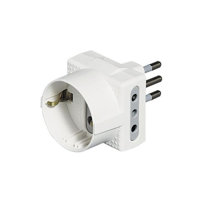 Bticino Adattatore Multiplo 10A 2P+t Standard Italiano 220-250V Bianco