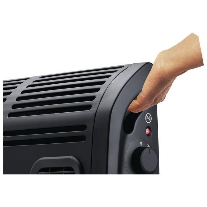 Rowenta CO3035 Vectissimo Turbo 2400 Termoventilatore per Bagno 2400 W 2 Livelli di Riscaldamento 44 cm Nero