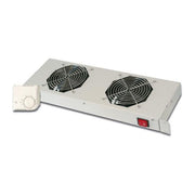 Digitus Ventola Con Termostato per Armadi Rack 19'' Con 2 Ventole Colore Nero Ral 9005 (Dn-19 Fan-2-Ho-Sw)