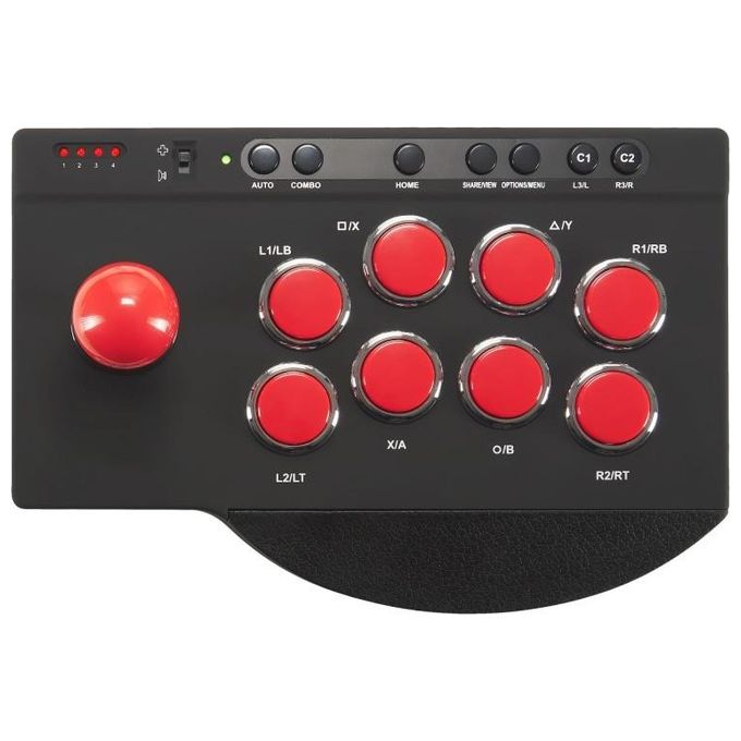 Subsonic SA5662 Arcade Stick Joystick 8 pulsanti Leaf Switch funzione Auto e Combo cavo 3 m compatibile PS4 Xbox PC colore Nero