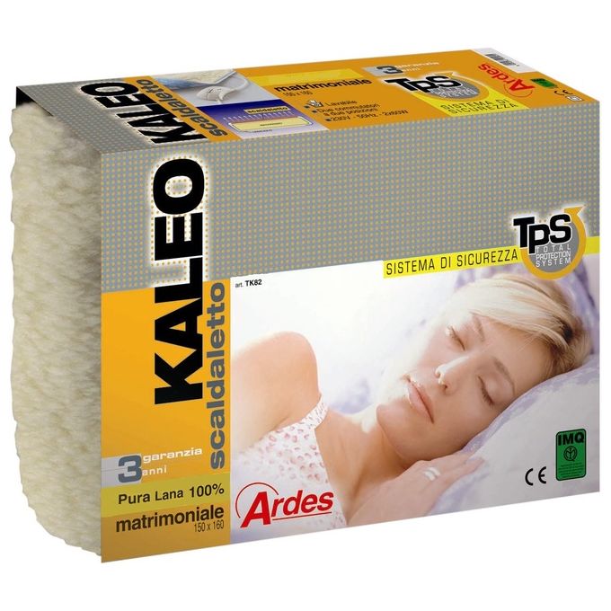 Ardes Scaldaletto Kaleo Matrimoniale Coperta elettrica 120 W Beige Lana