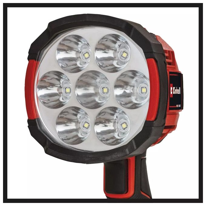 Einhell 4514145 Power X-Change Lampada a batteria 2500 lm 18 V 6500 K colore Nero Rosso