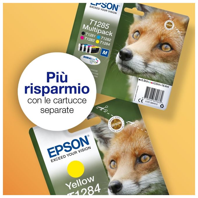 Epson T1282 3.5 ml taglia M cyan originale blister cartuccia dinchiostro per Stylus S22, SX230, SX235, SX420, SX430, SX435, SX438, SX440, SX445, Stylus Office BX305